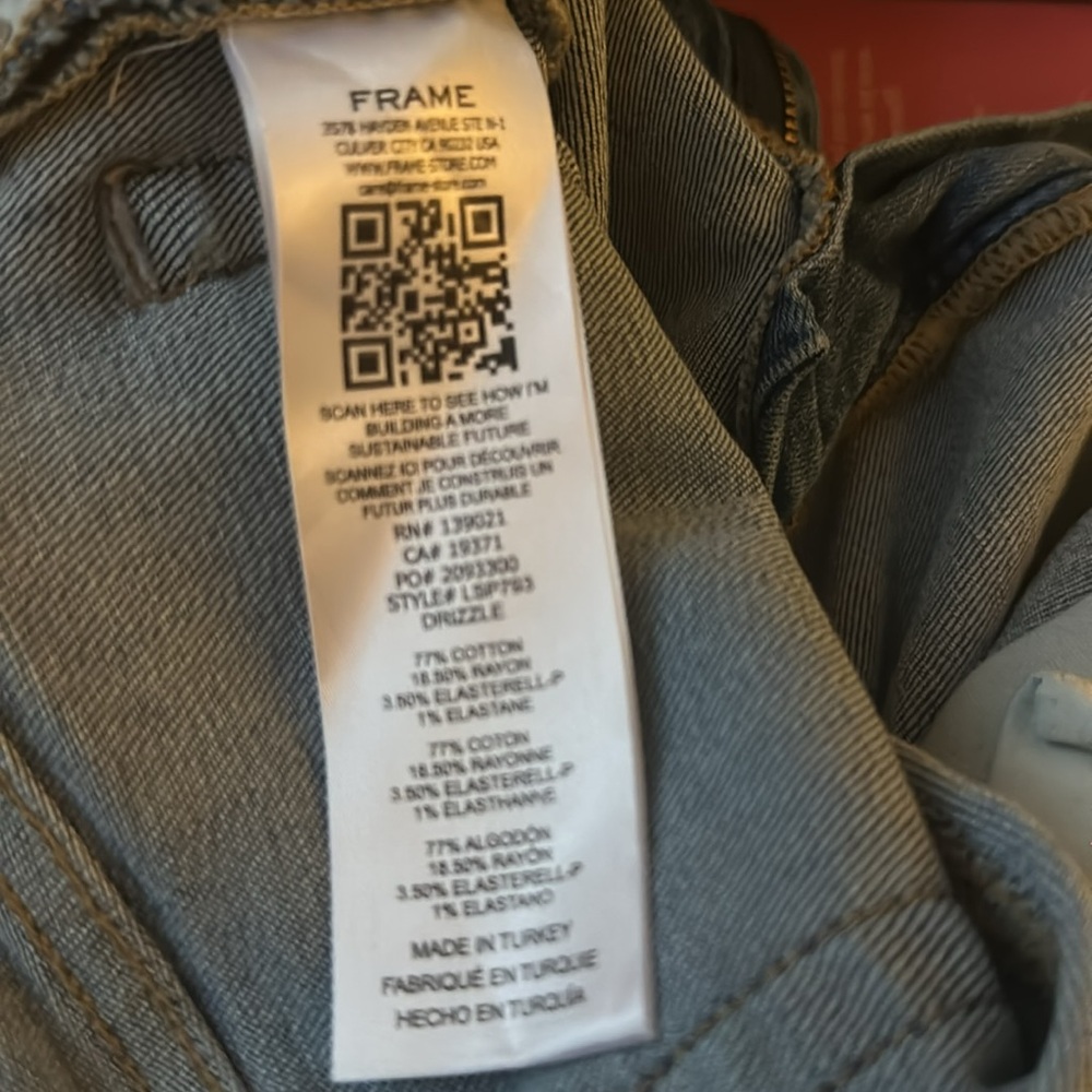 Frame Denim or slim Palazzo Sz 24 Drizzle - Picture 5 of 8